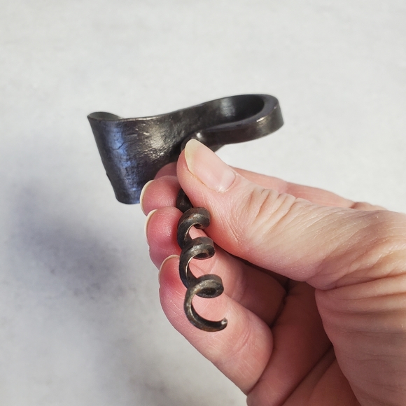 Hand Forged Iron Corkscrew - Picture 4 of 7